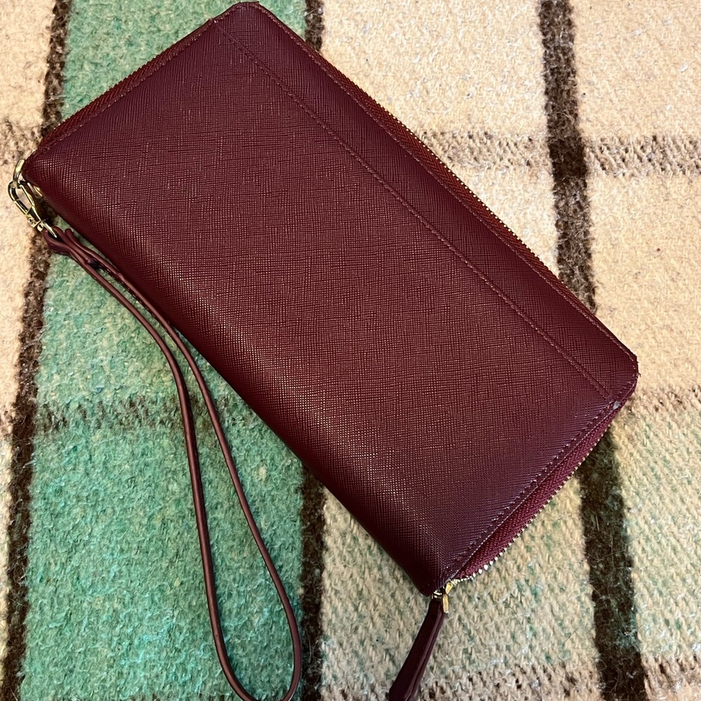 Burgundy Wristlet Wallet